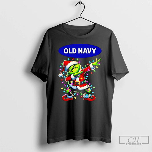 Classic Santa Grinch Dabbing Old Navy Christmas Light T Shirts