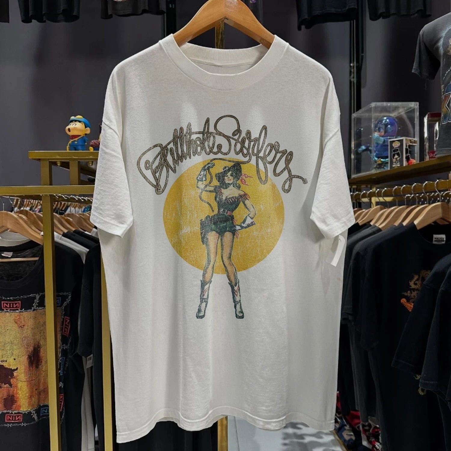 1988  Butthole Surfers Cowgirl Aged T-Shirt White S