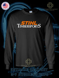 New TIMBERSPORTS Chainsaw Logo Men's T-Shirt American Long Sleeve Dotees T-Shirt