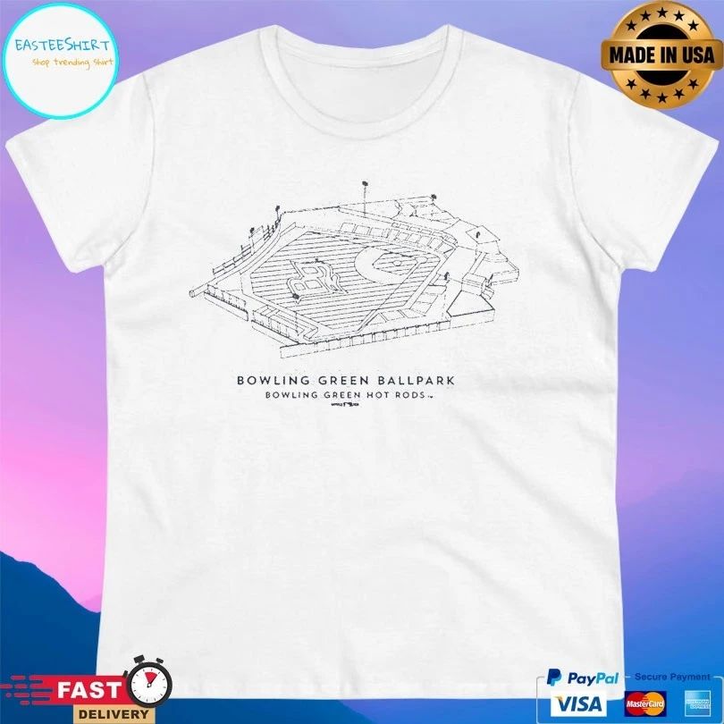 Ballpark Sketch Bowling Green Ballpark Bowling Green Hot Rods T-shirt