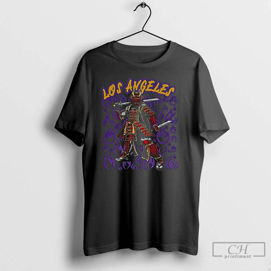 Premium Los Angeles Lakers Basketball Japanese Samurai Warrior T Shirts