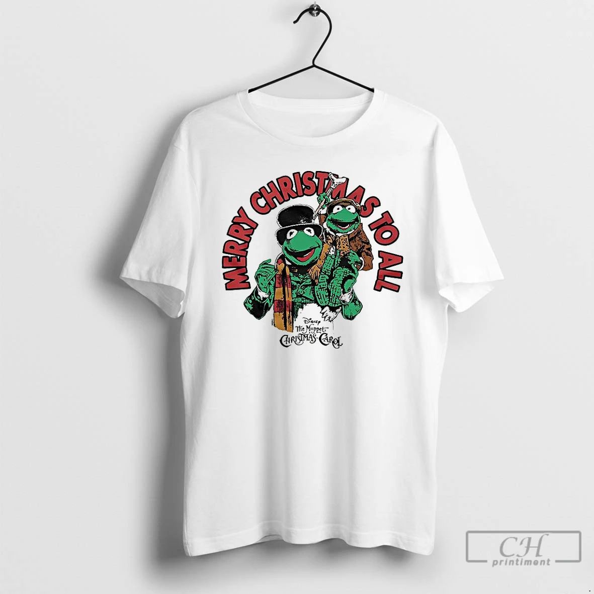 Classic Kermit The Frog And Robin The Frog Muppets Merry Christmas To All T Shirts