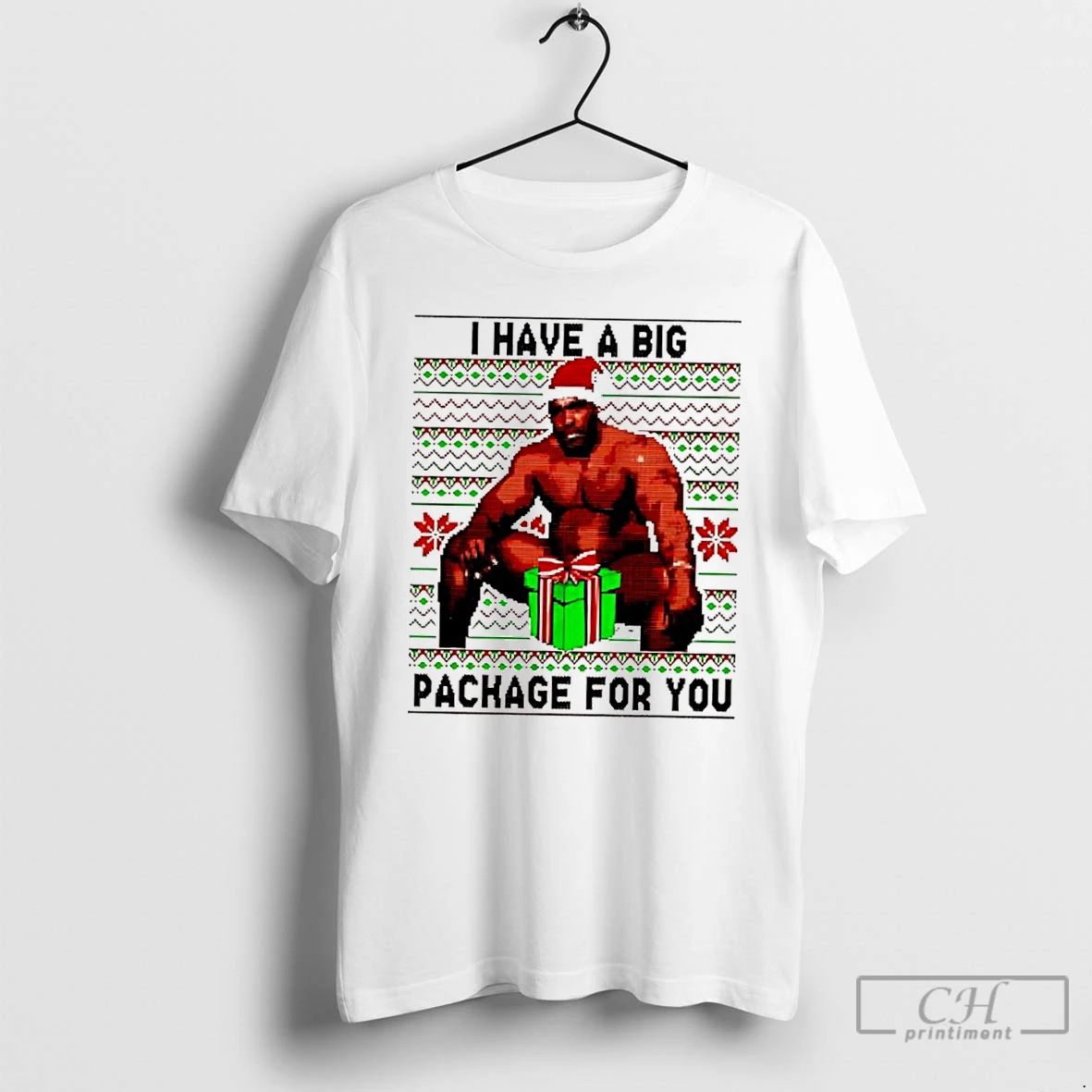 Classic Barry Sitting I Have A Big Package Ugly Christmas Xmas For You T Shirts