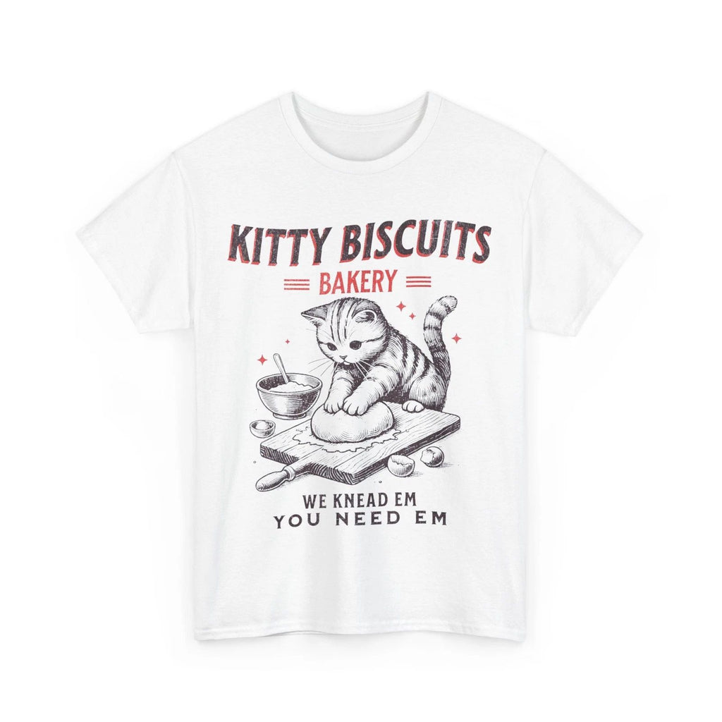 Cat Baking T-Shirt, Kitty Biscuits We Knead Em You Need Em Funny Shirt