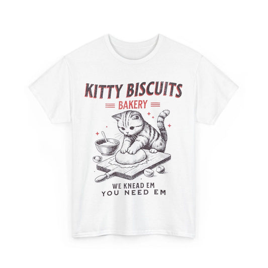 Cat Baking T-Shirt, Kitty Biscuits We Knead Em You Need Em Funny Shirt