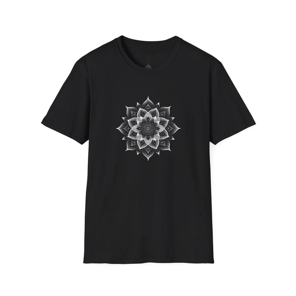 Boho Mandala Lotus T-Shirt, Unisex Graphic Tee Nature-Inspired Apparel Yoga