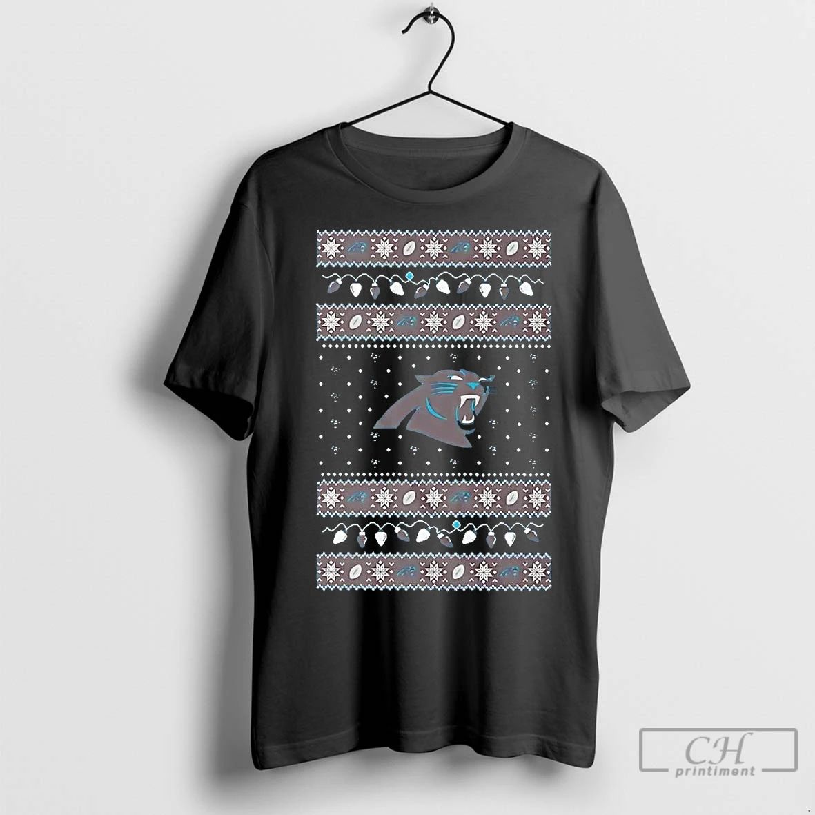 Premium Carolina Panthers Ugly Christmas Light