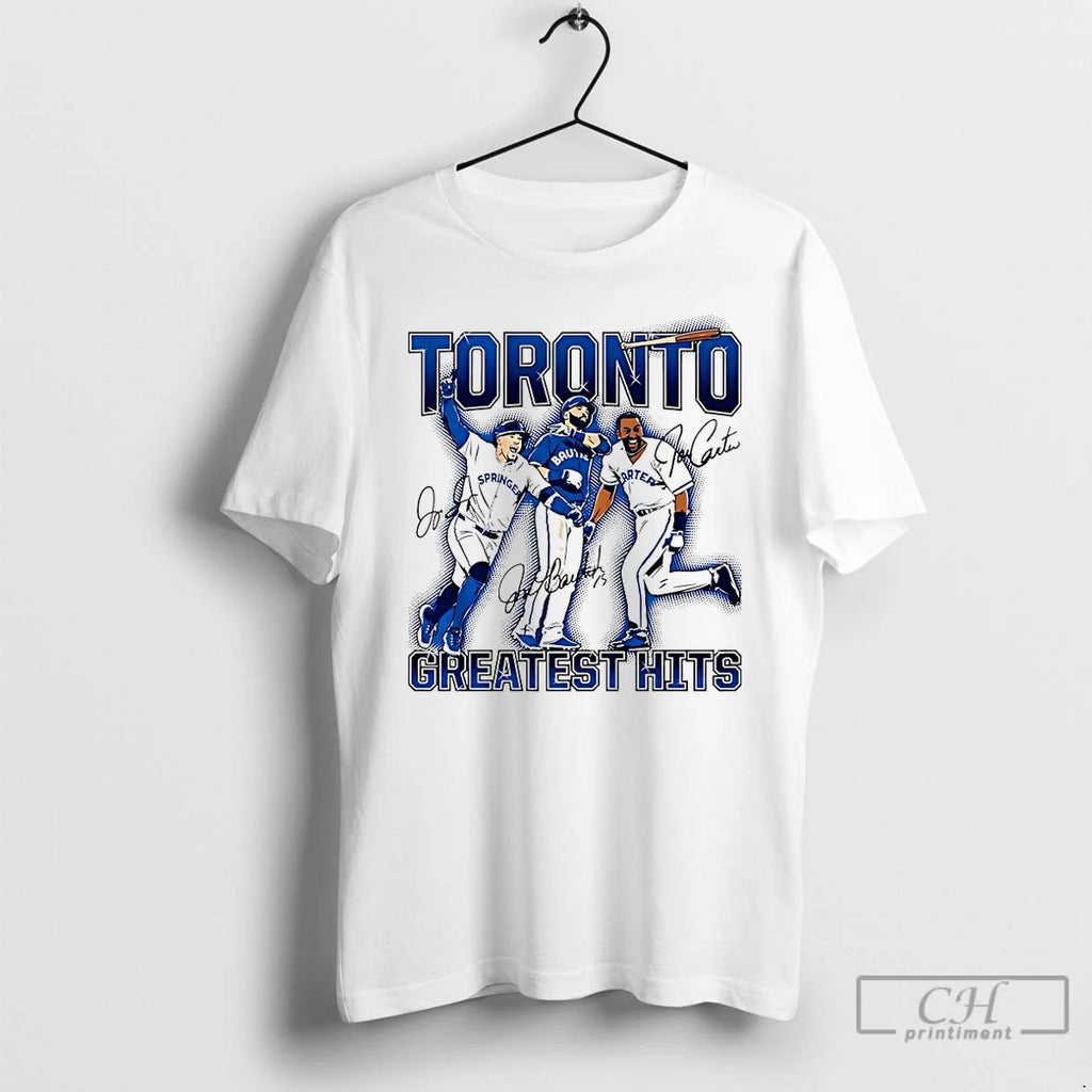 Classic Joe Carter Jose Bautista And George Springer Torontos Greatest Hits Signatures T Shirts
