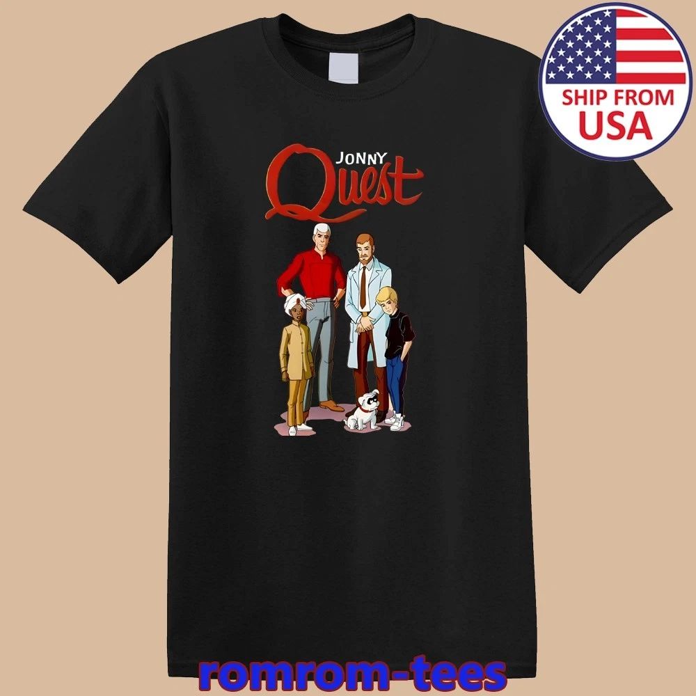 Jonny Quest 80's Cartoon 70's Men's Black Size S-5XL