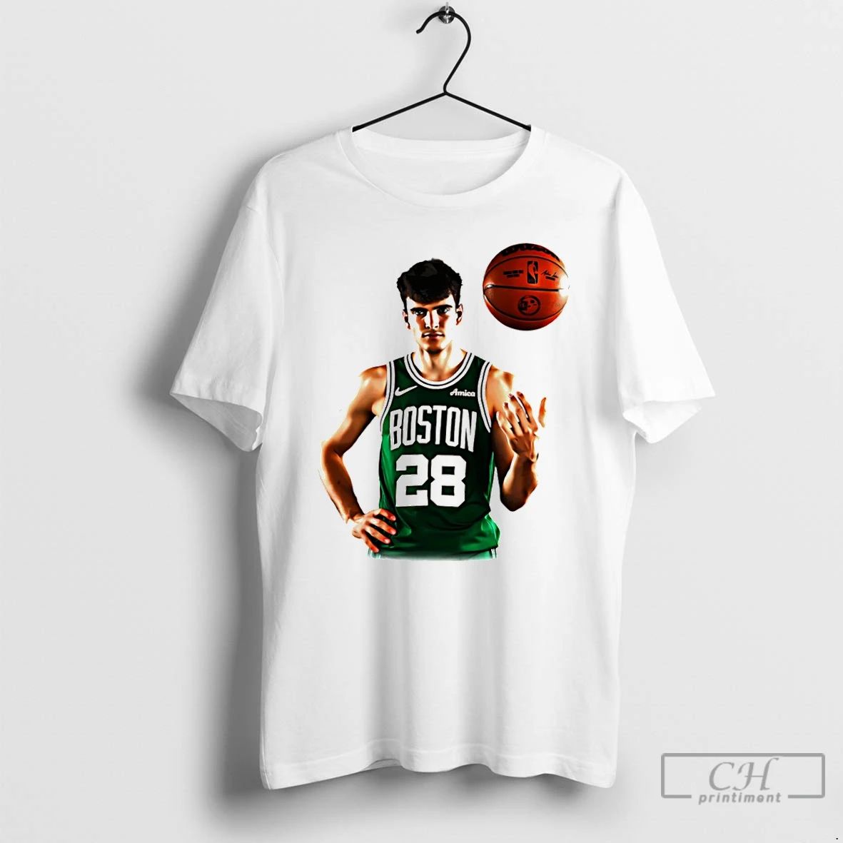 Classic Hugo Gonzalez Boston Celtics Basketball Portrait T Shirts