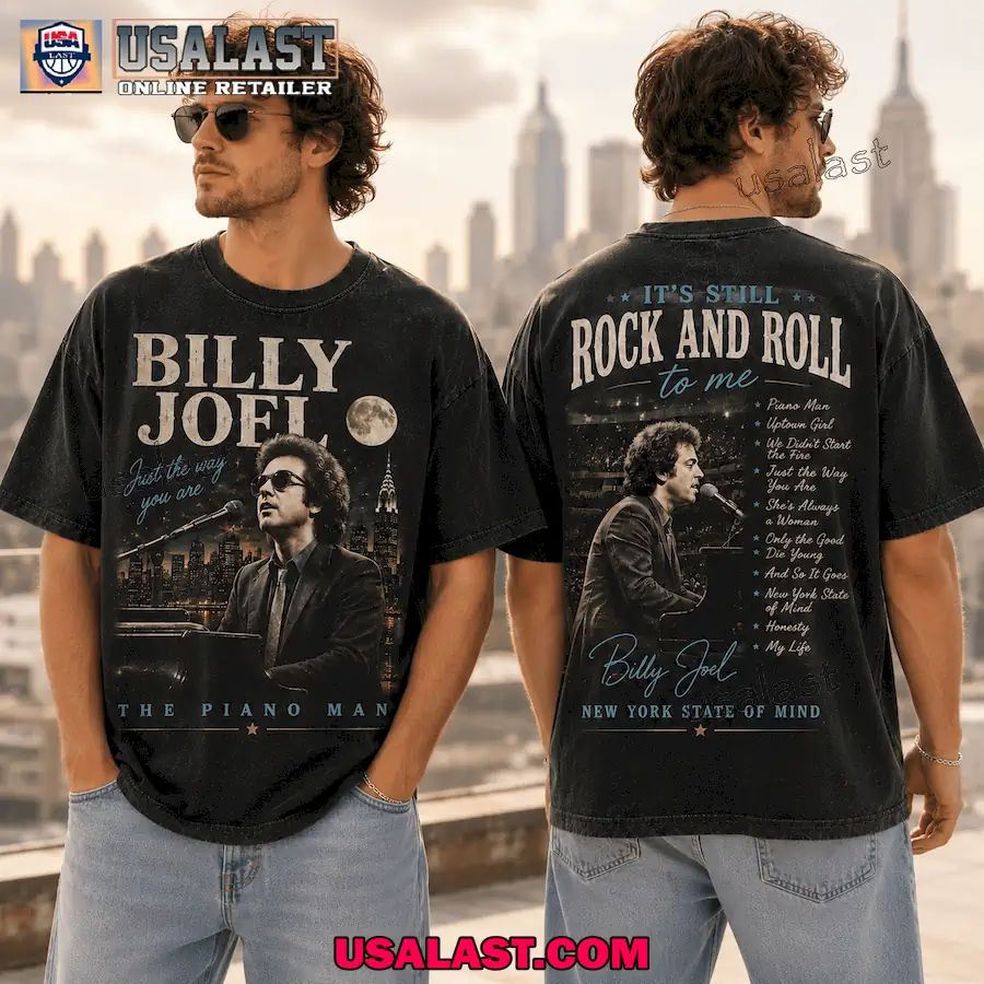 Billy Joel Piano Man New York State of Mind Vintage 3D T-Shirt