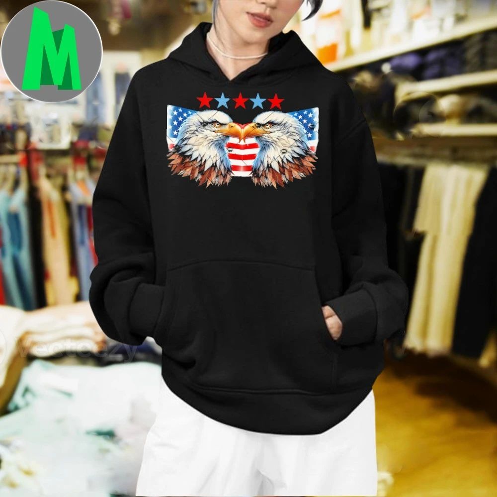 American Flag Bald Eagle 4th Of July Patriotic Shirt