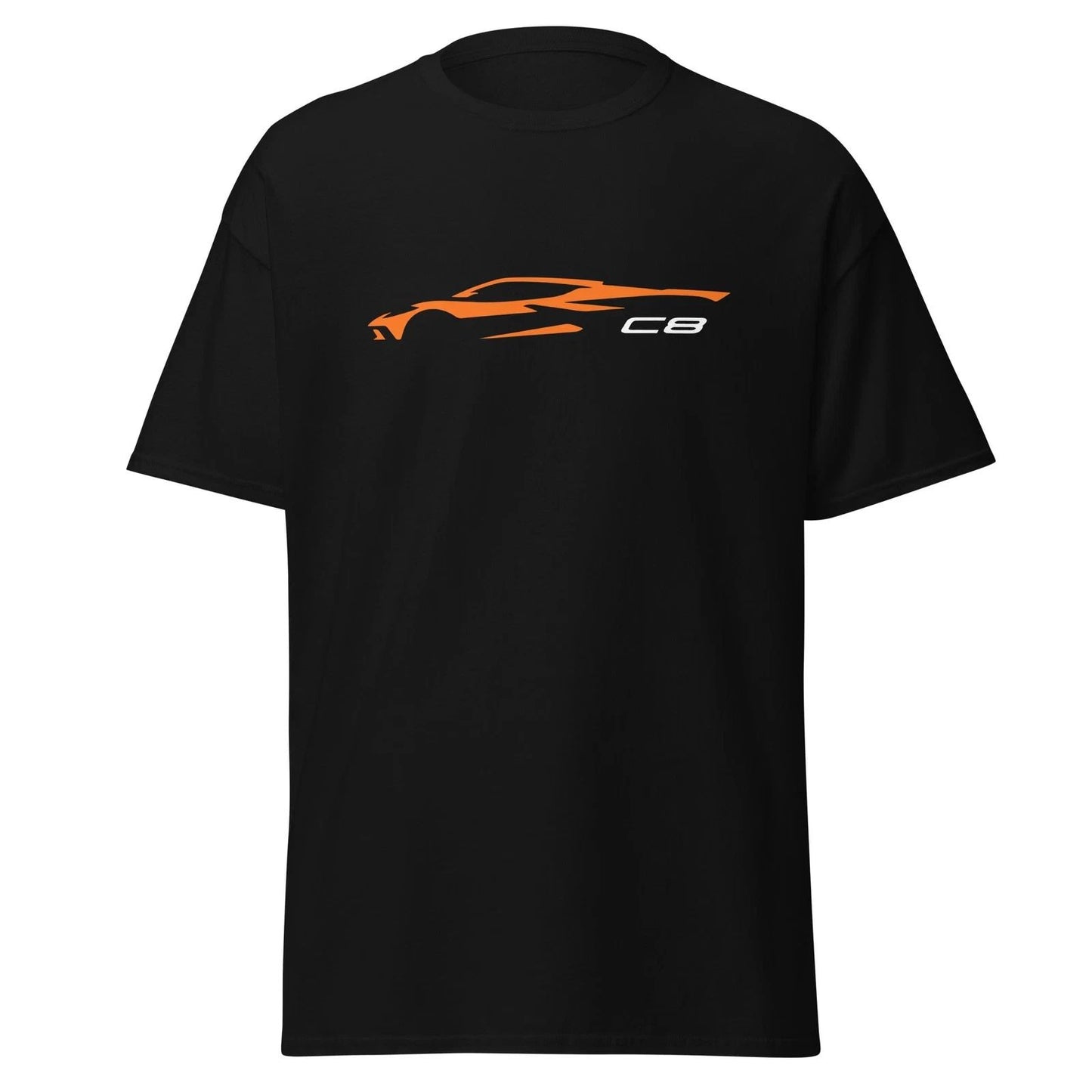 Premium T-Shirt For Chevrolet Corvette C8 2023 Orange Car Enthusiast Gift