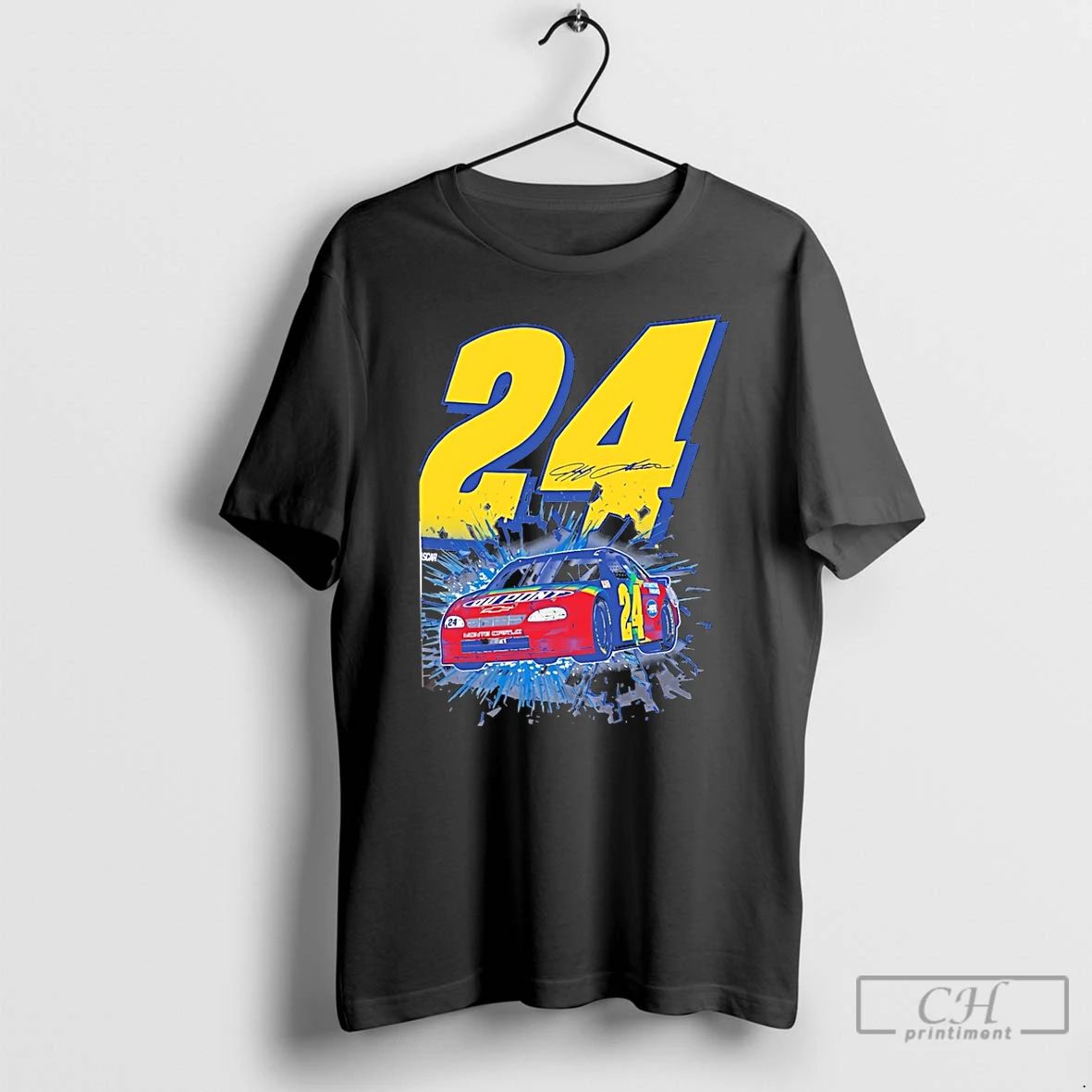 Classic Jeff Gordon No 24 Race Day Foundation Graphic T Shirts