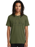 Man-Meditating Mens Graphic Tee, 100% Cotton, Casual Summer Wear