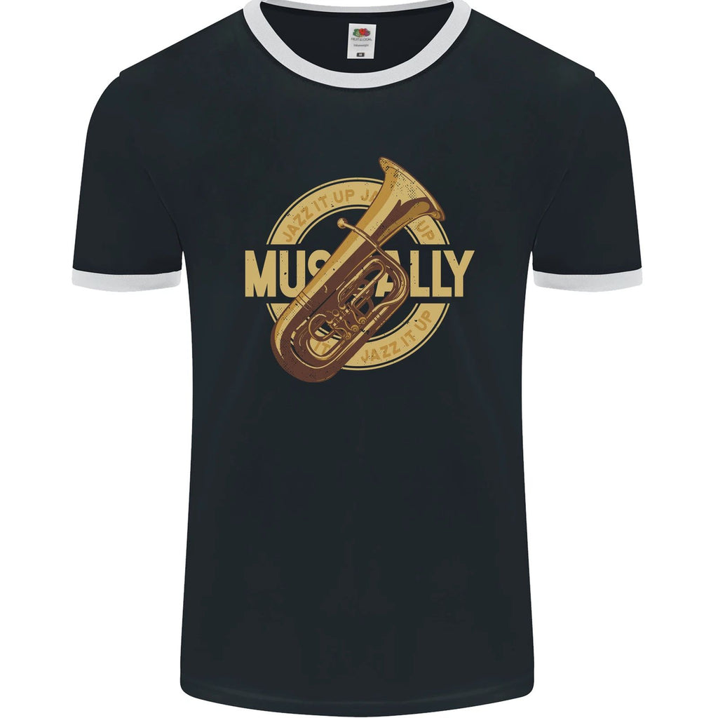 Tuba Brass Musical Instrument Jazz Mens Ringer T-Shirt FotL