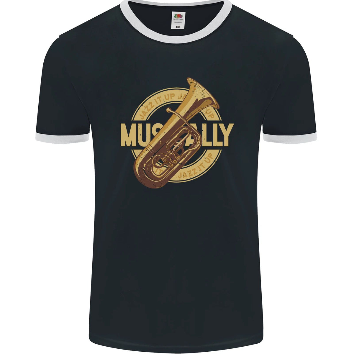 Tuba Brass Musical Instrument Jazz Mens Ringer T-Shirt FotL
