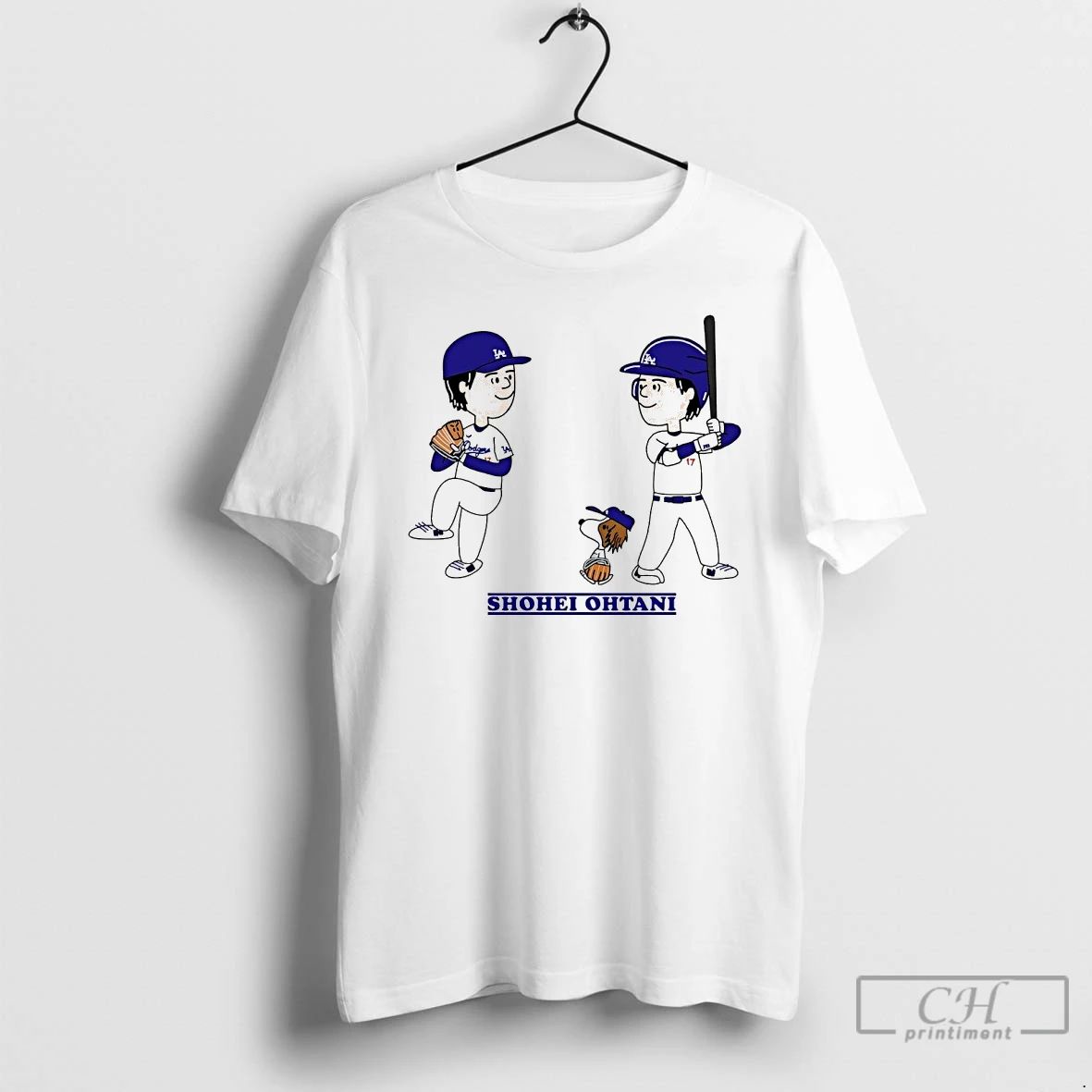 Classic Peanuts Woodstock X Shohei Ohtani Los Angeles Dodgers T Shirts