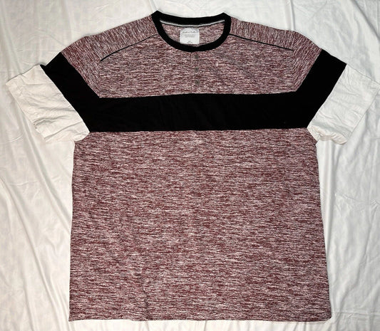 Modern Culture Mens Size 4XL T-Shirt Colorblock Red White Black Cotton Blend NWT