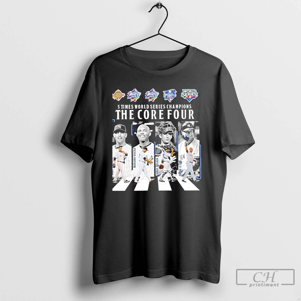 Premium New York Yankees 5 Time World Series Champions The Core Four Abbey Road Signatures