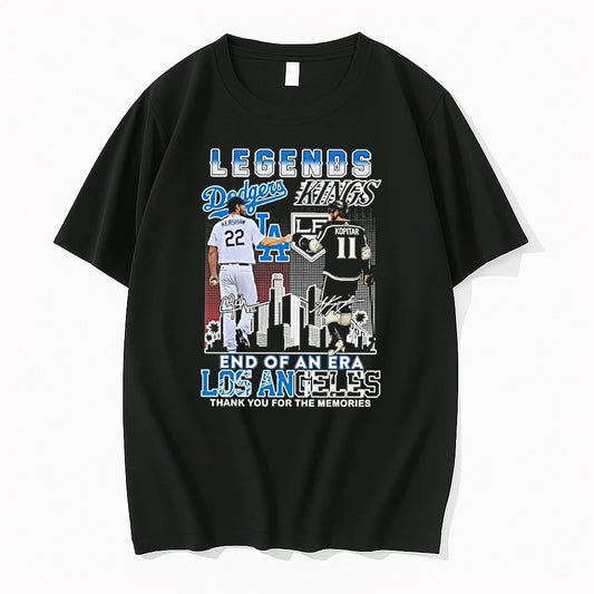 Legends Clayton Kershaw And Anze Kopitar End Of An Era Los Angeles Tshirts Sweater