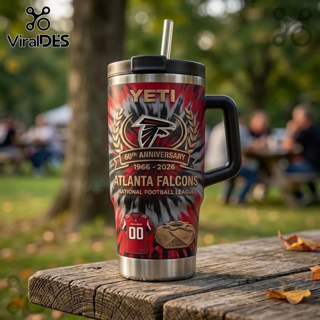Atlanta Falcons 60th Anniversary YETI Tumbler 40oz