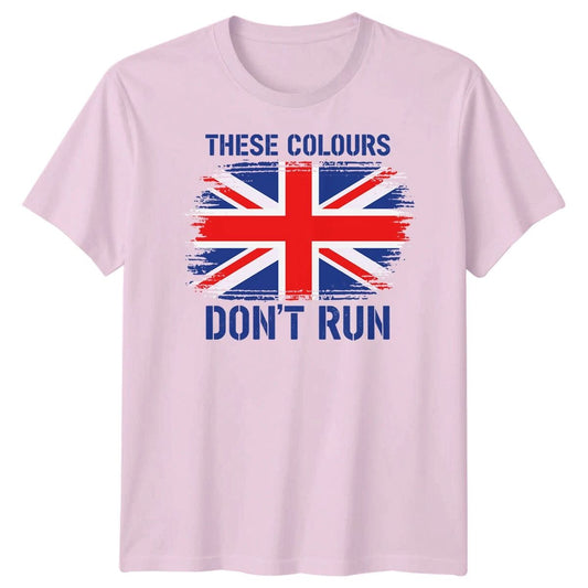 These Colours Dont Run T-Shirt Distressed Union Jack Patriotic UK Adults & Kids