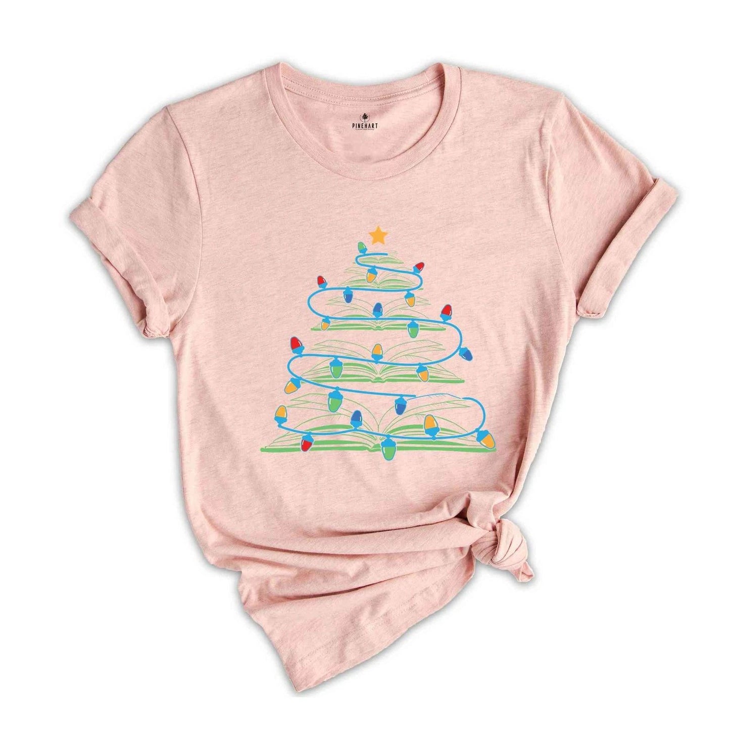 Books Tree Christmas Shirt, Cute Christmas Tee, Christmas Gift, Book Lover Chris