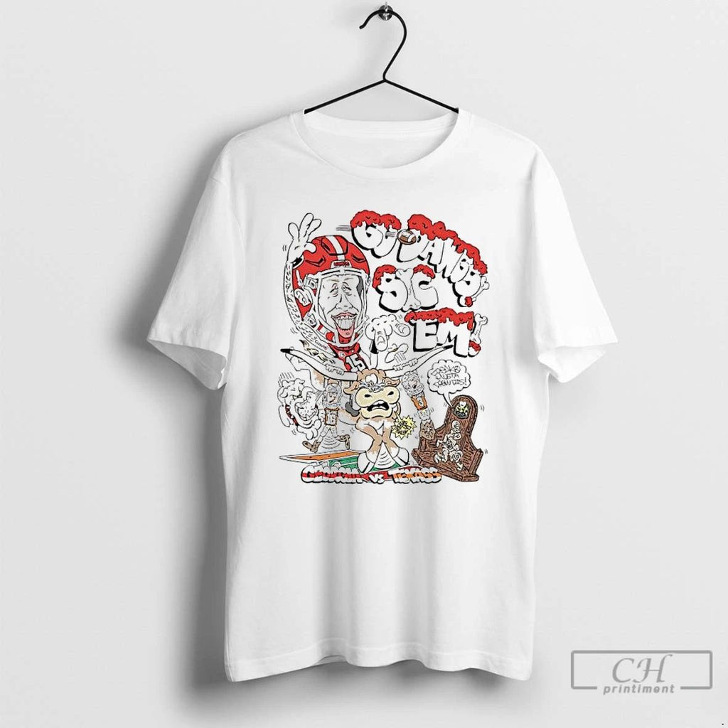 Premium Georgia Bulldogs Vs Texas Longhorns Go Dawgs Sic Em Caricature T Shirts