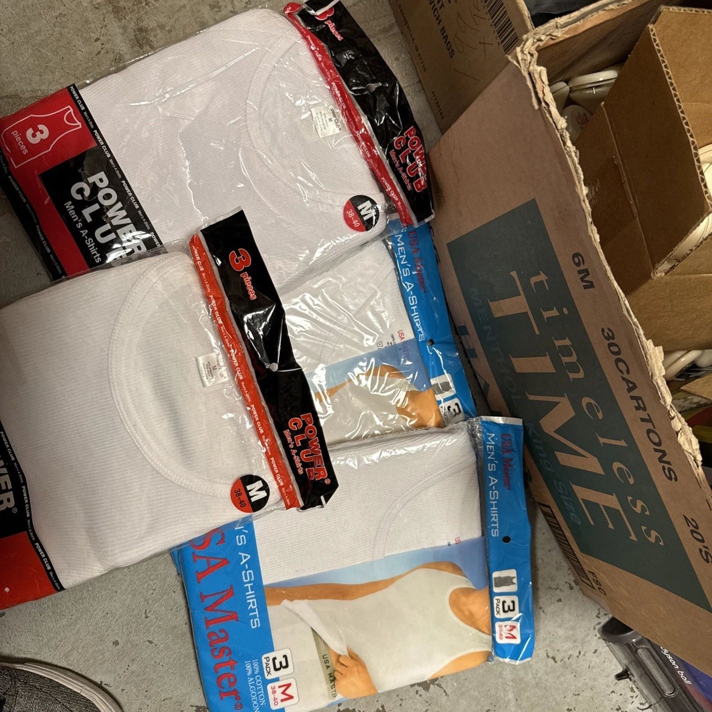 Lot Of 12 White Medium A-Shirt/ Tang Top Special,Last Of Inventory