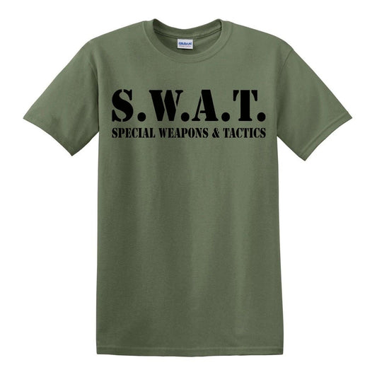 SWAT T Shirt Fancy Dress Military S.W.A.T Police Costume Student Night Party Top