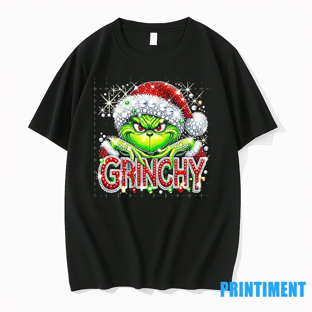 Grinchmas Rhinestone Christmas Tshirts Sweater