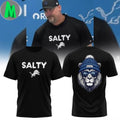 Salty Detroit Lions Head x Dan Campbell Logo T-Shirt