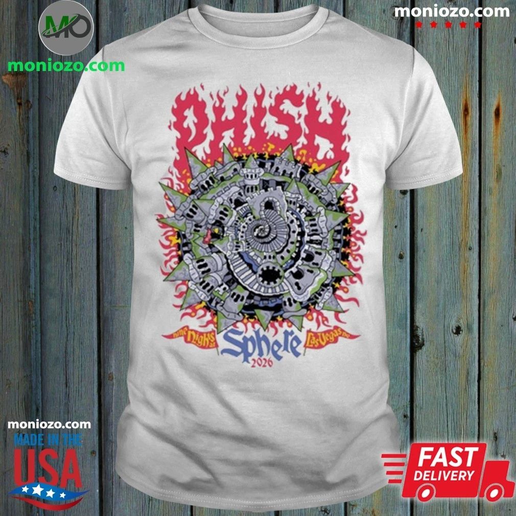 Phish Nine Night Sphere, Las Vegas, NV Tour 2026 Shirt