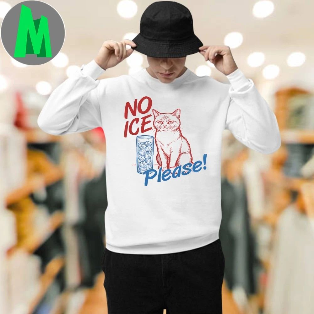Original No Ice Please! Funny Anti-Ice Cat Shirt
