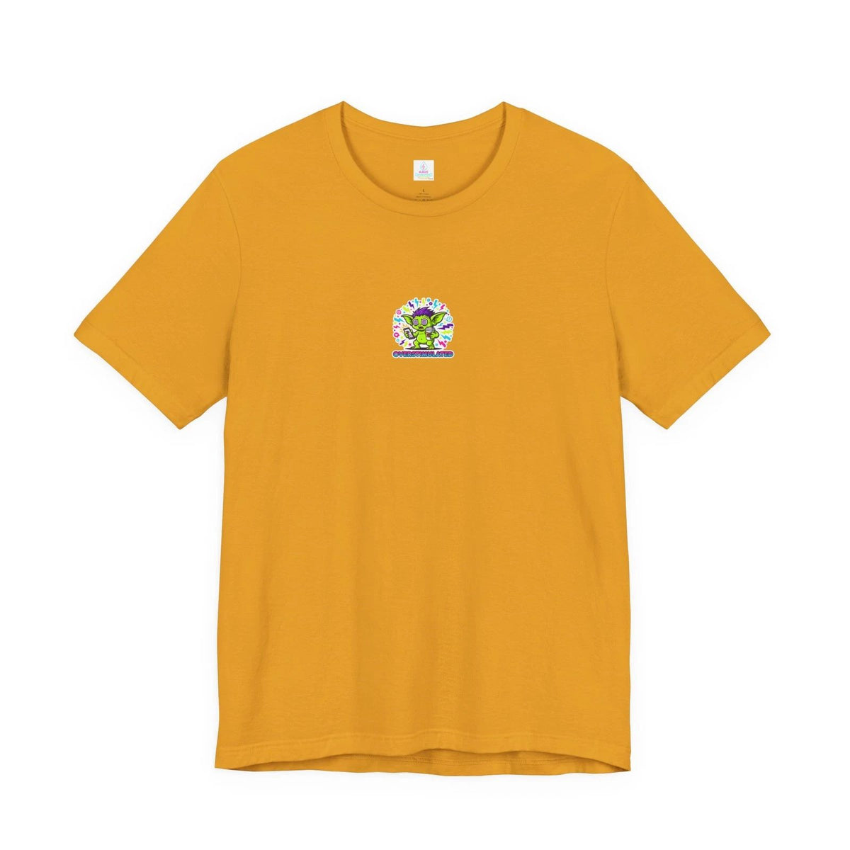 Overstimulated Baby Alien Tee Cute Neon Cartoon Graphic T-Shirt ADHD, Autism