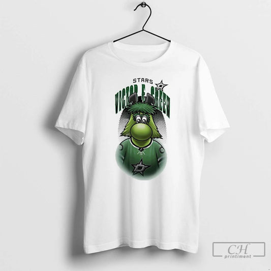 Classic Dallas Stars Victor E Green Mascot Highlight T Shirts
