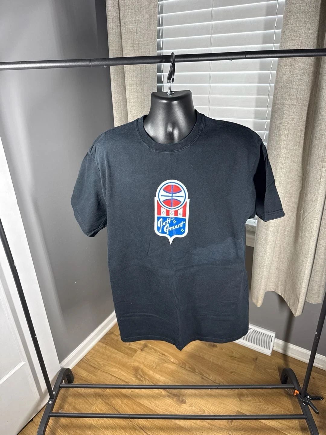 Jeff Ament Pearl Jam Basketball Graphic T-Shirt Black XL