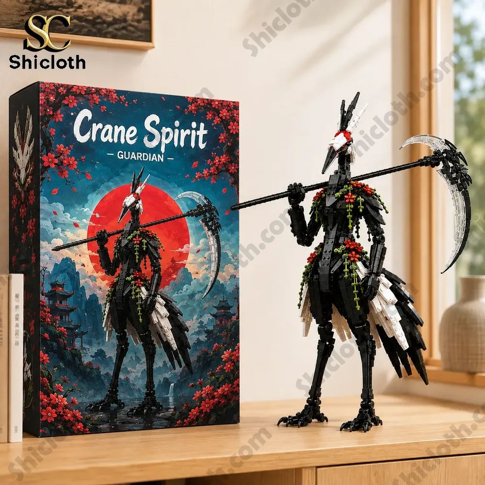 Crane Spirit Reaper Mystical Guardian Building Brick Set