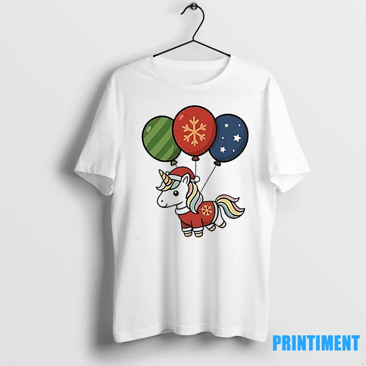 Flying Balloon Unicorn Christmas Tshirts Sweater
