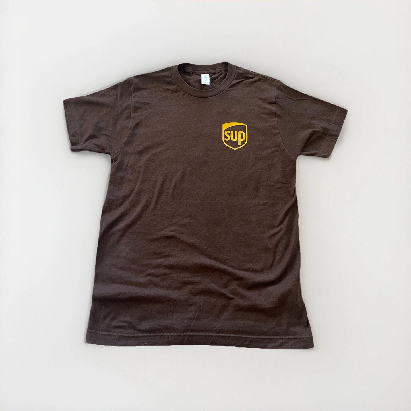SUP Cotton T-shirt Brown UPS Free Shipping Tultex Fine Jersey Tee