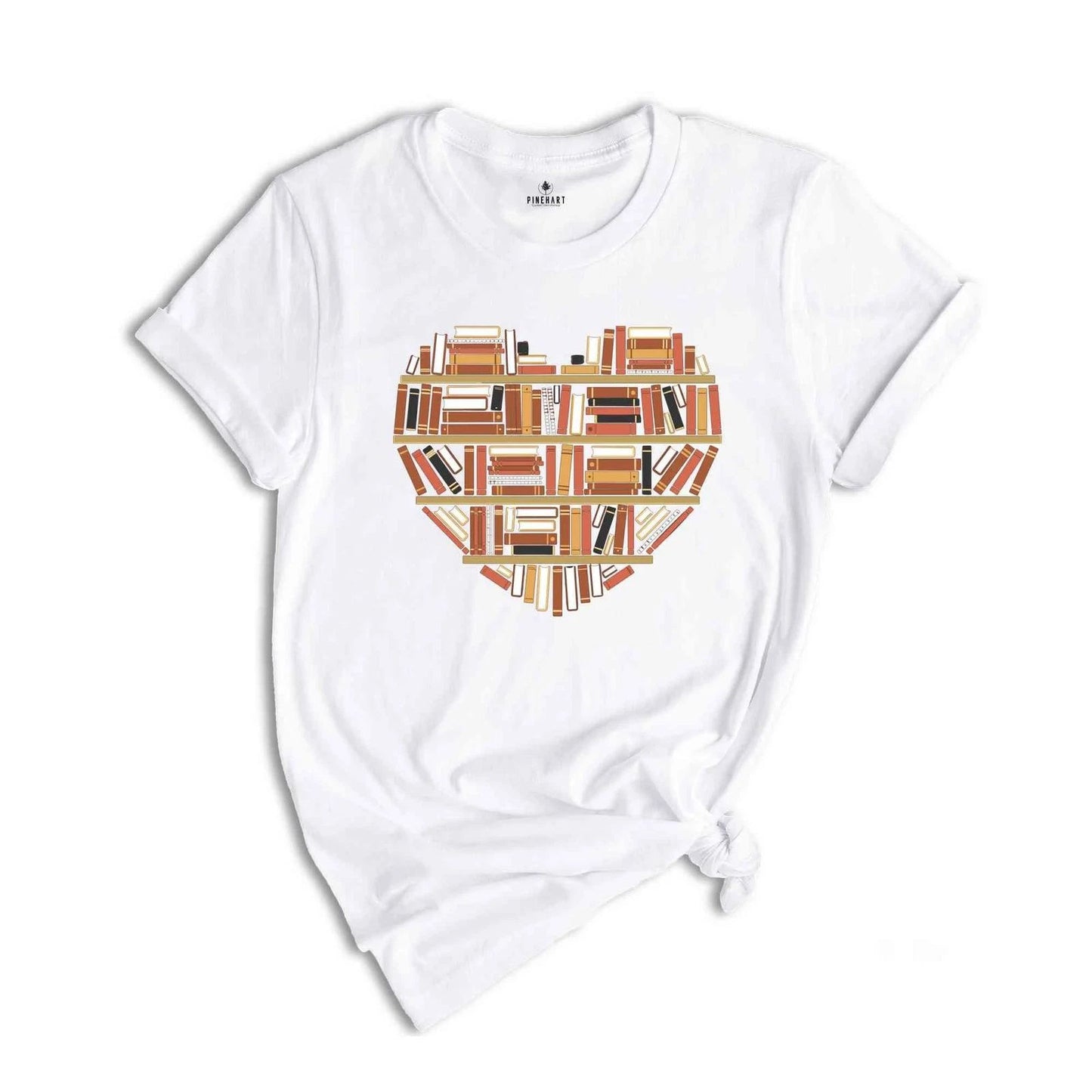 Books Heart shirts, Book Lovers Shirt, Gift For Bookworms, Cute Teachers Shirt,
