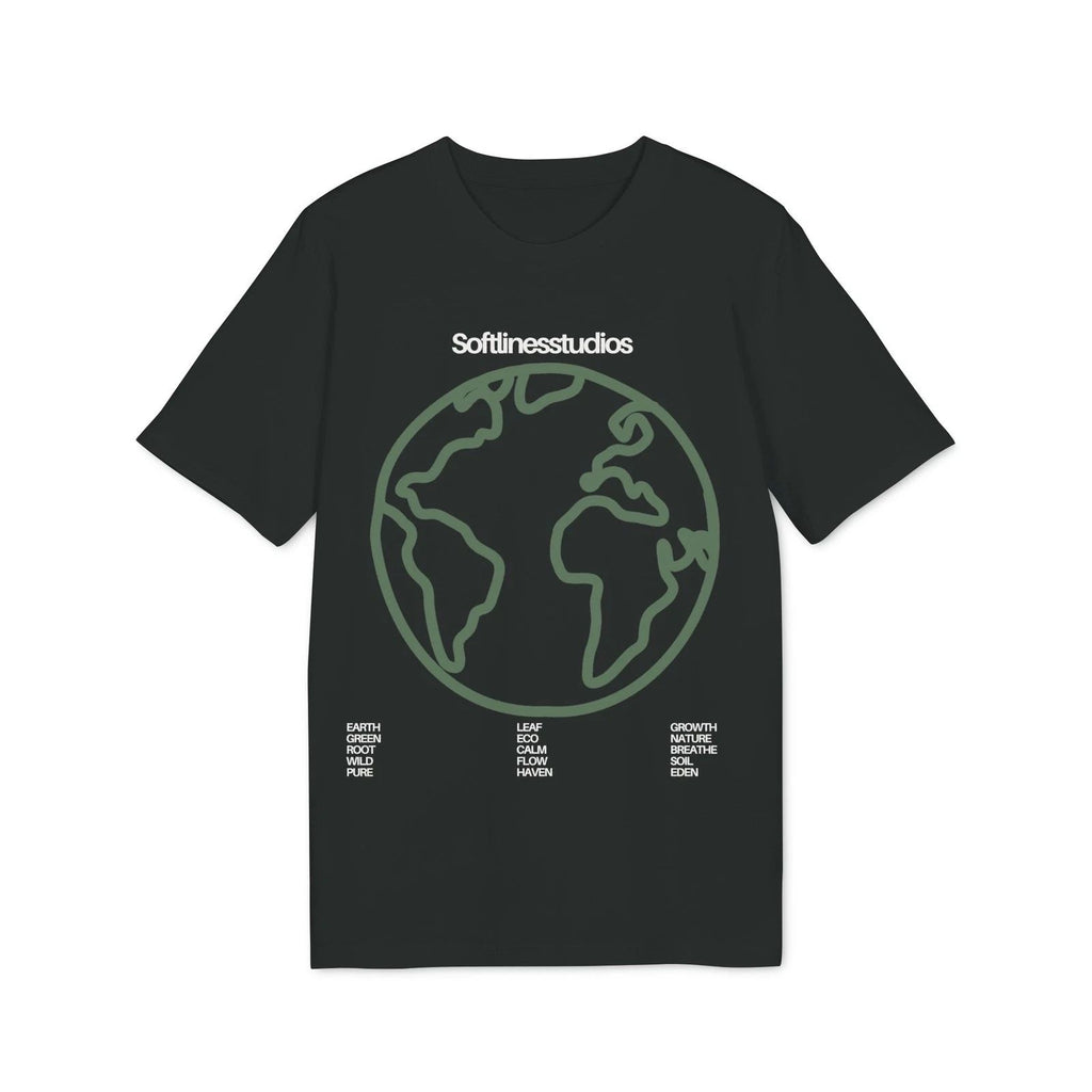 Earth line art globe T-Shirt | Soft Lines Studios graphic tee