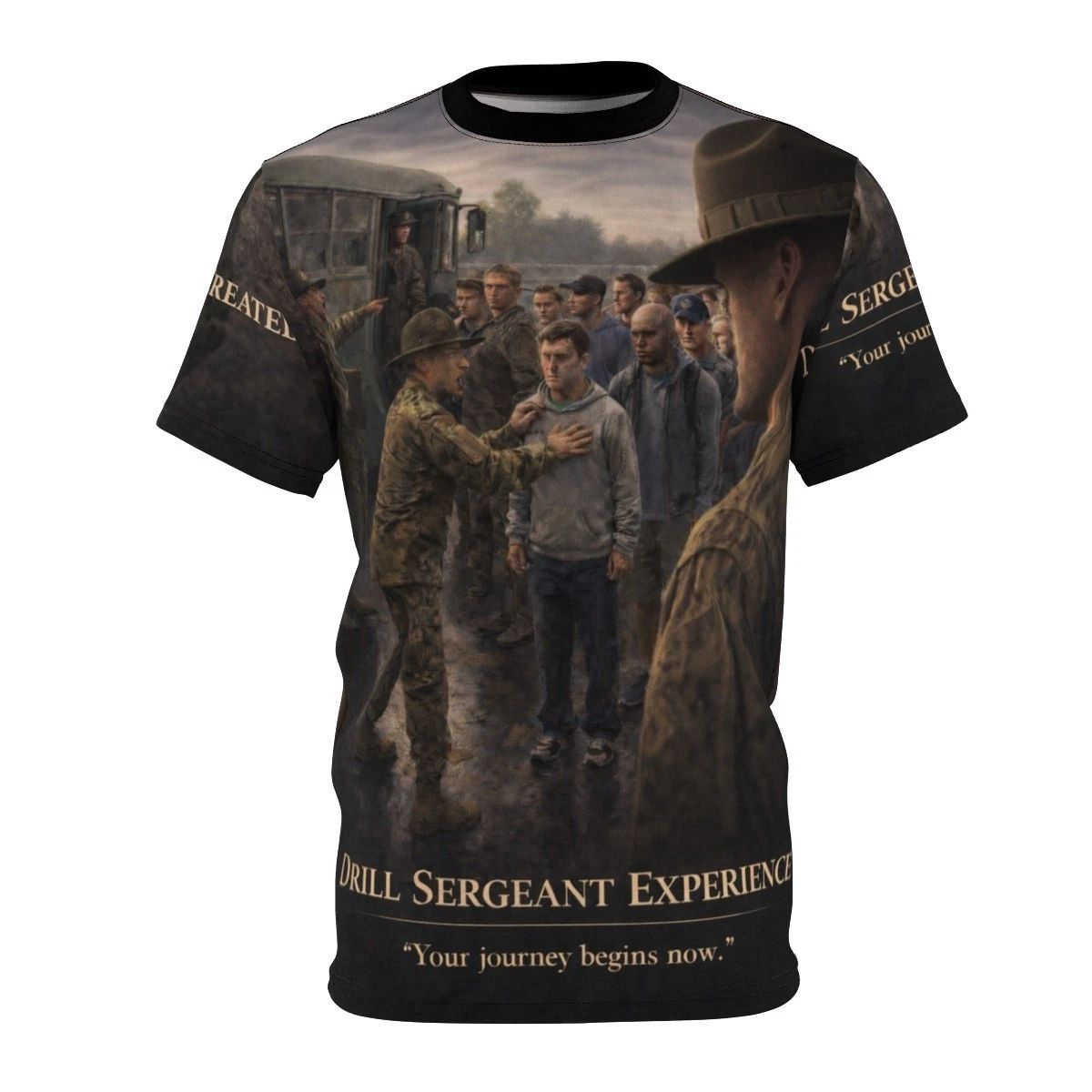 AOP - Drill Sergeant All-Over Print Tee - Turning Civilians into Soldiers Basic