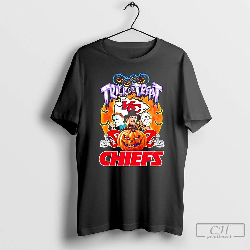 Classic Kansas City Chiefs Michael Myers Freddy Krueger Jason Voorhees Trick Or Treat Halloween Logo