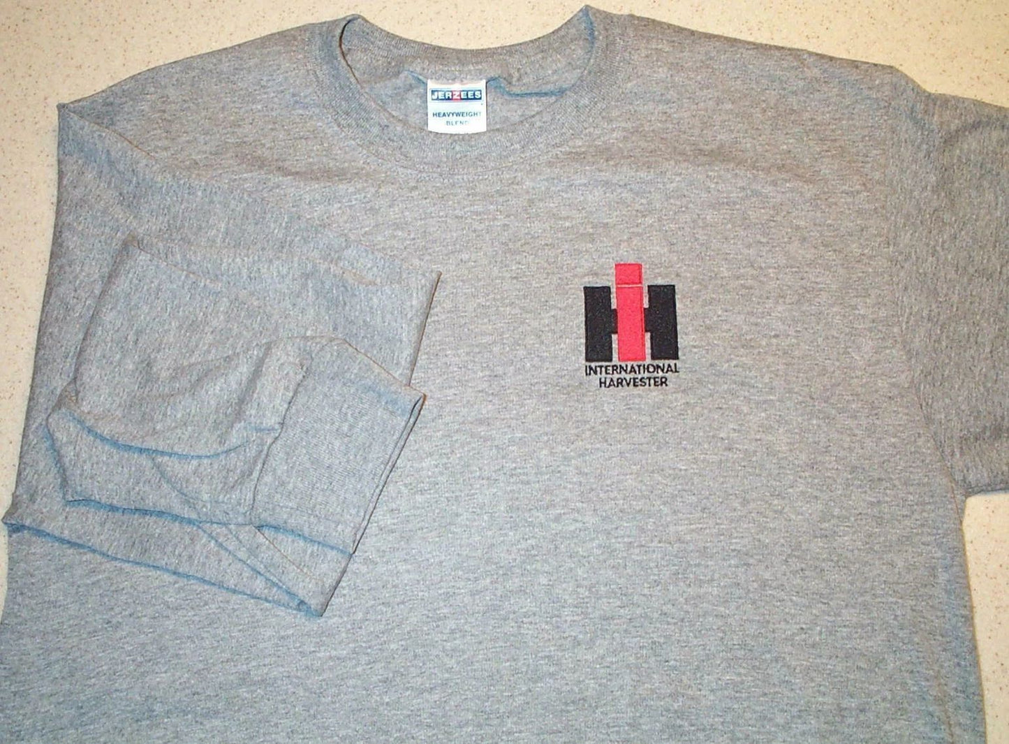 IH International Harvester Embroidered Mens Long Sleeve T-shirt (4 colors)
