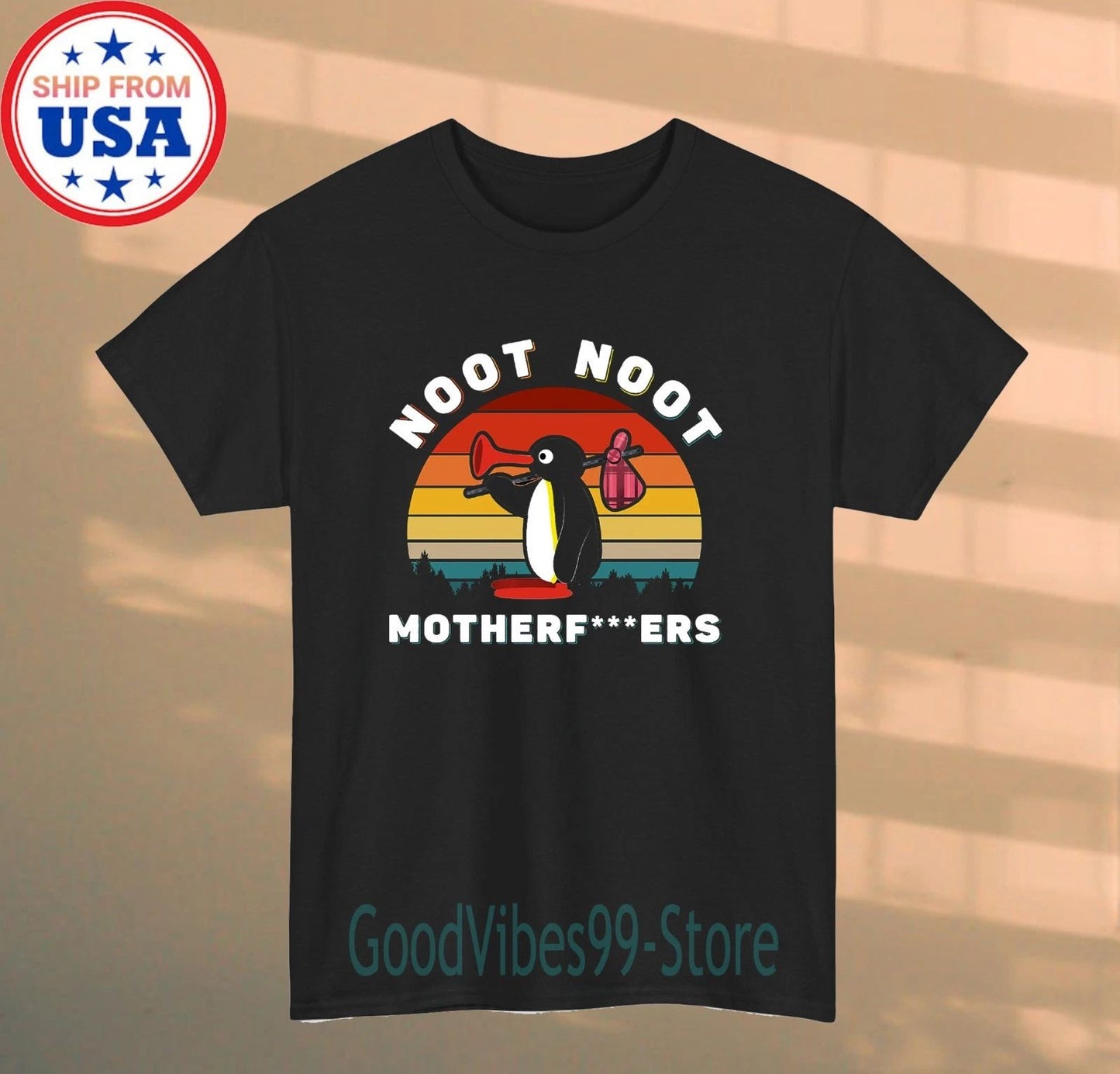 Penguin Noot Noot Men's Black Size S-5XL