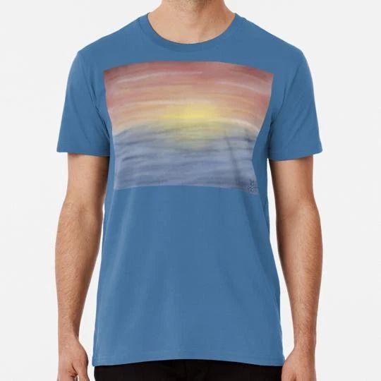 Simple Sunset Over Sea Size S to 5XL Made in the USA T-Shirt