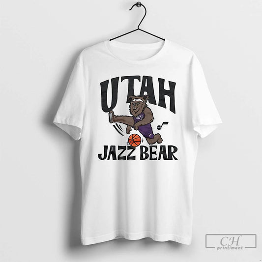 Classic Utah Jazz Bear Crossover T Shirts