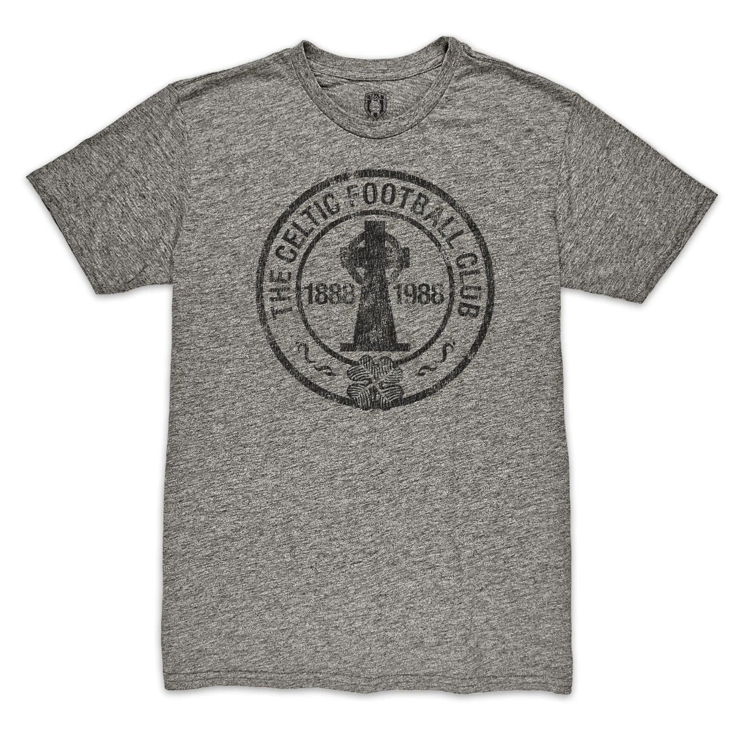 CELTIC FC Retro Badge Premium Triblend Slub Gray T-Shirt - 1863FC